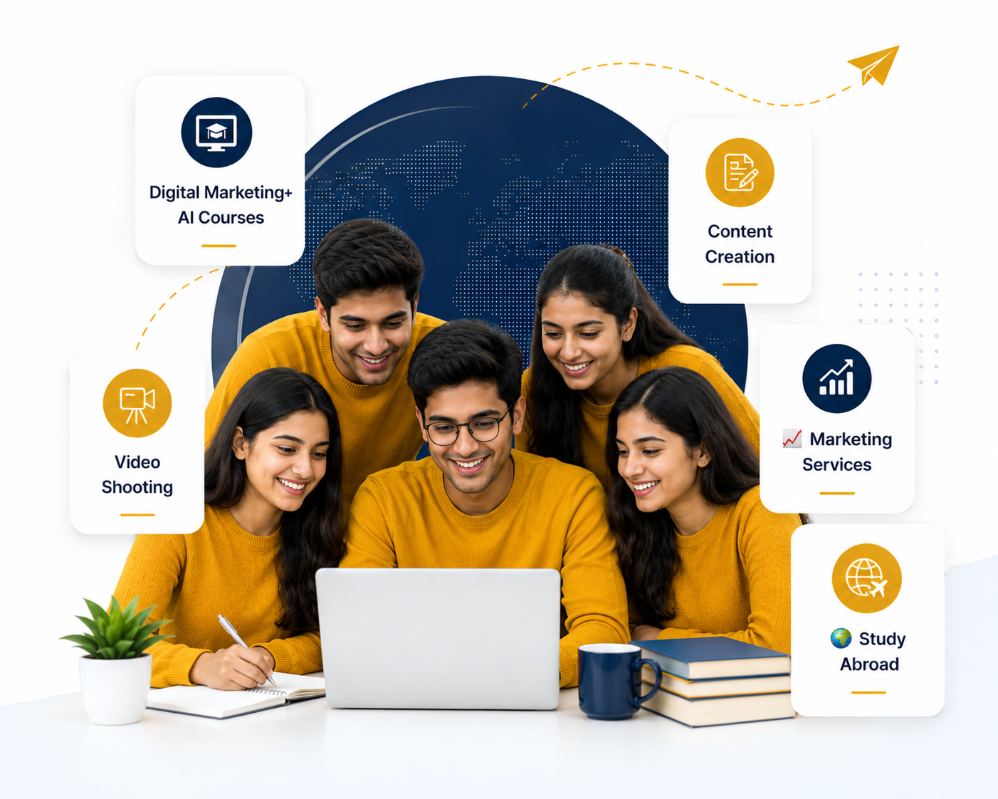 Astha Singh Gaba with students