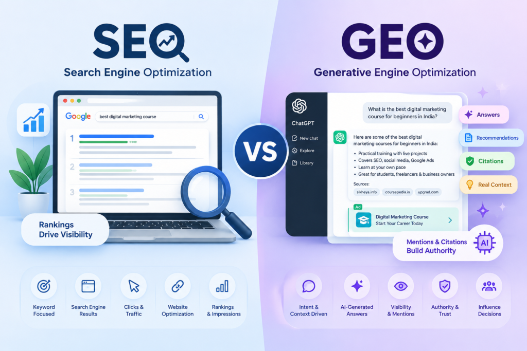 SEO vs GEO