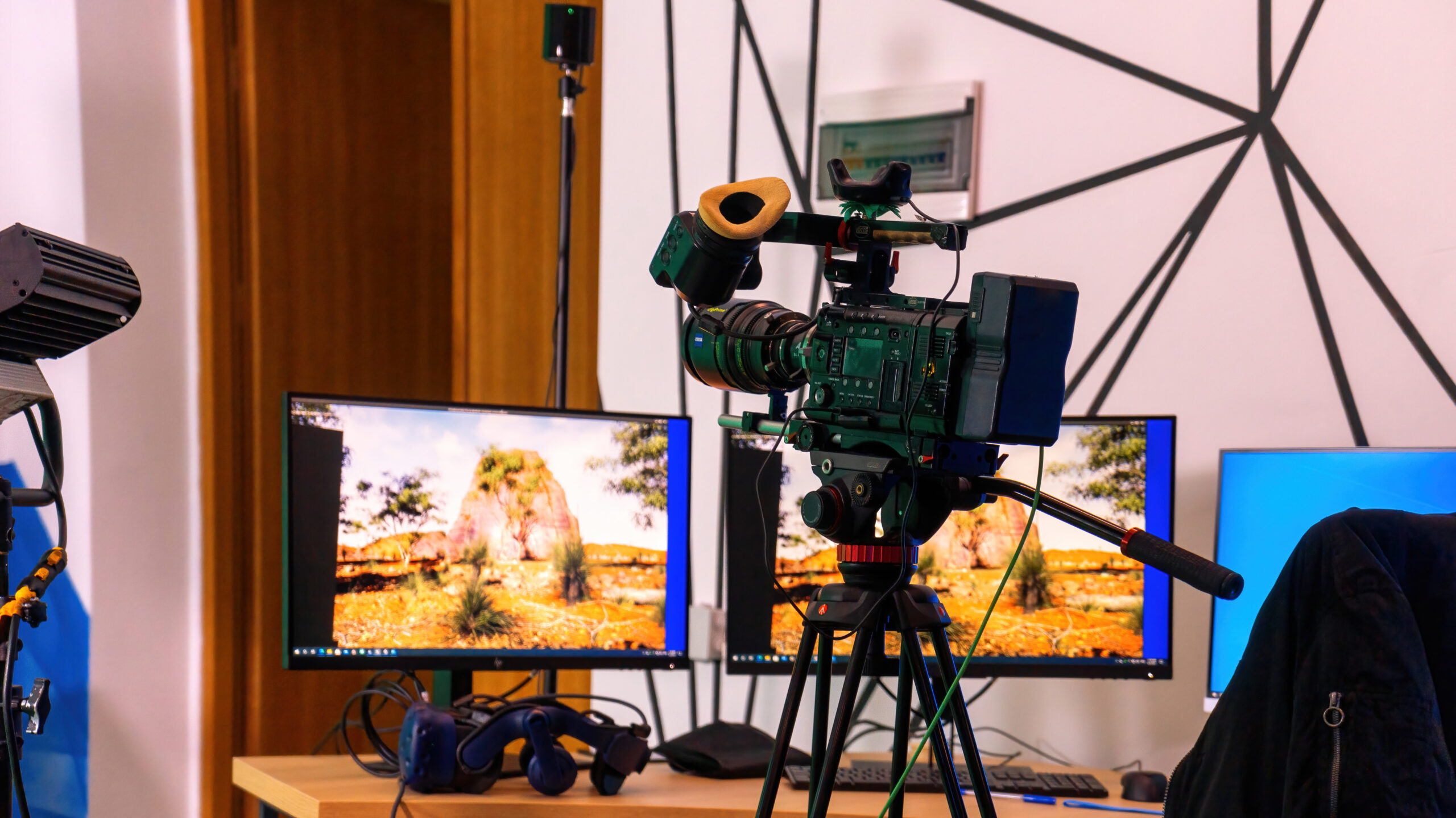 Professional video camera setup